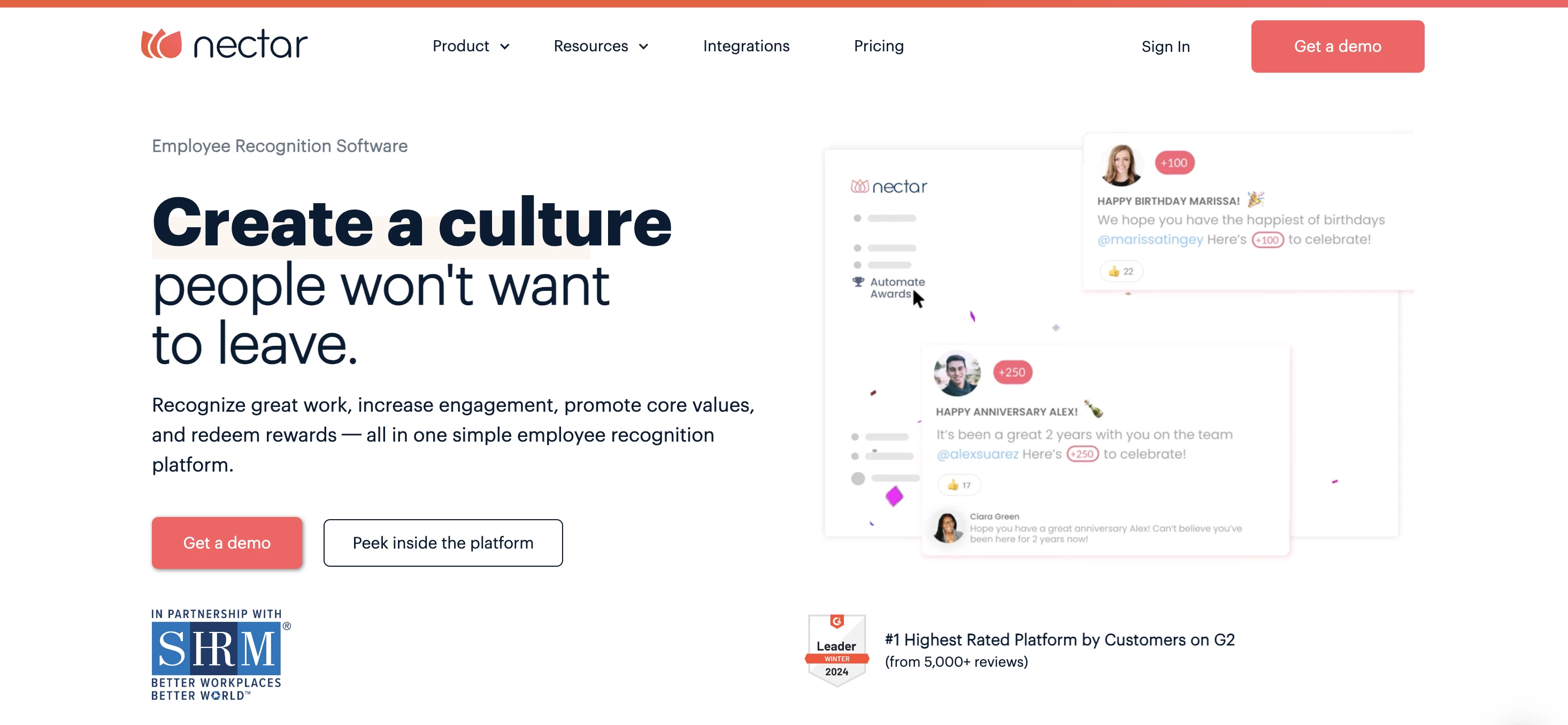 Nectar Employee Recognition Platform