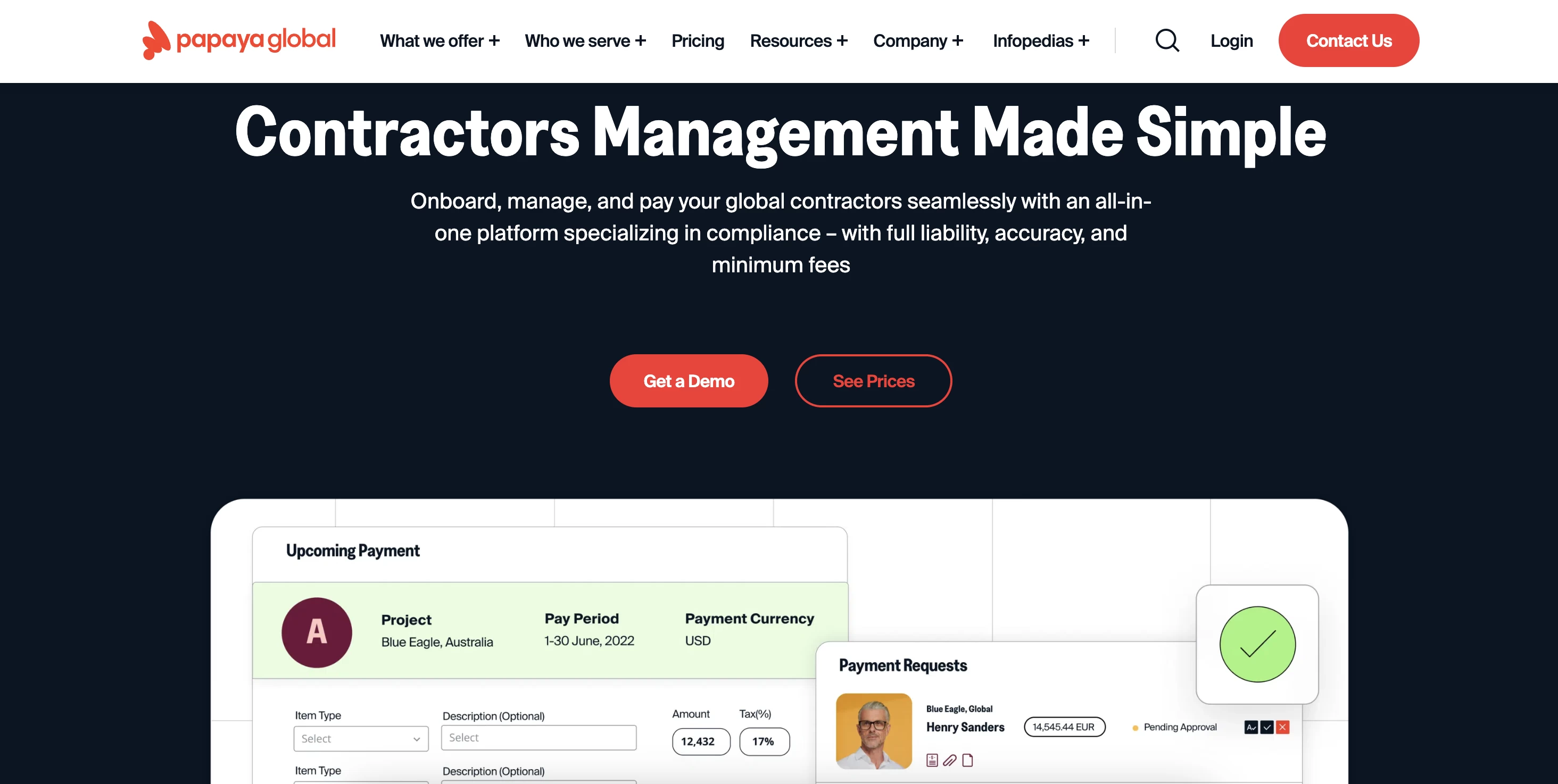 Papaya Global Contractor Management Software