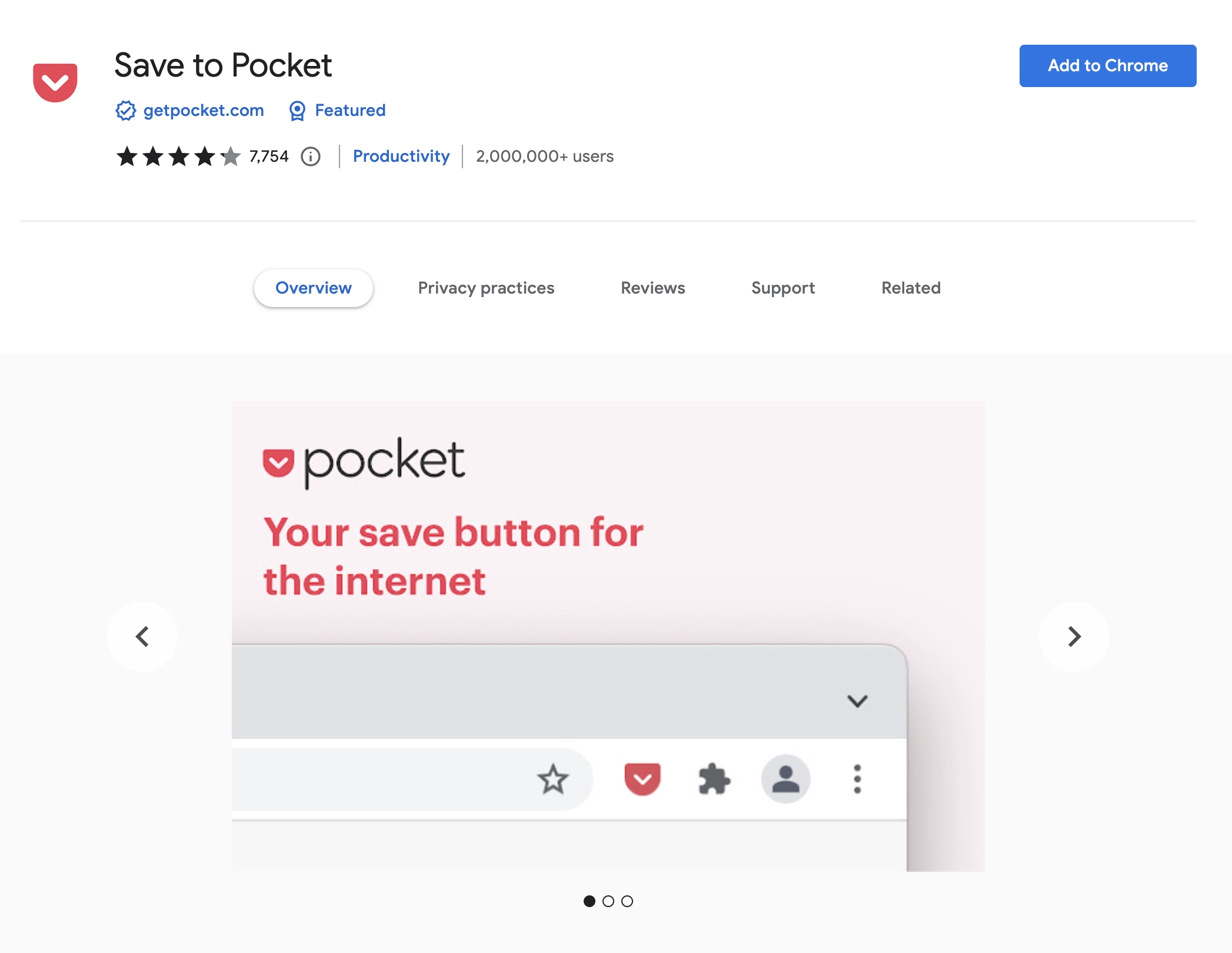 Pocket Chrome Extension