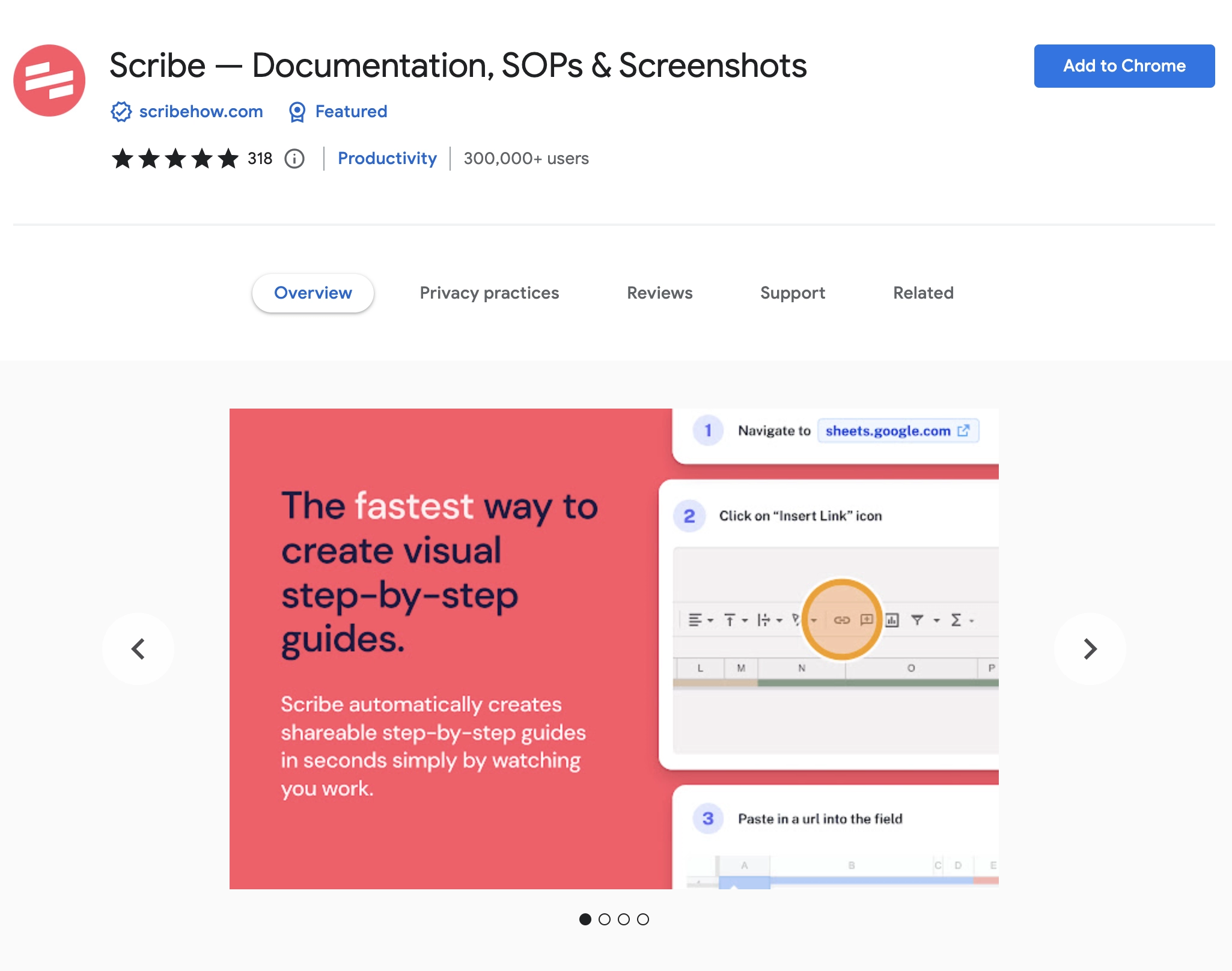 Scribe Google Chrome Extension