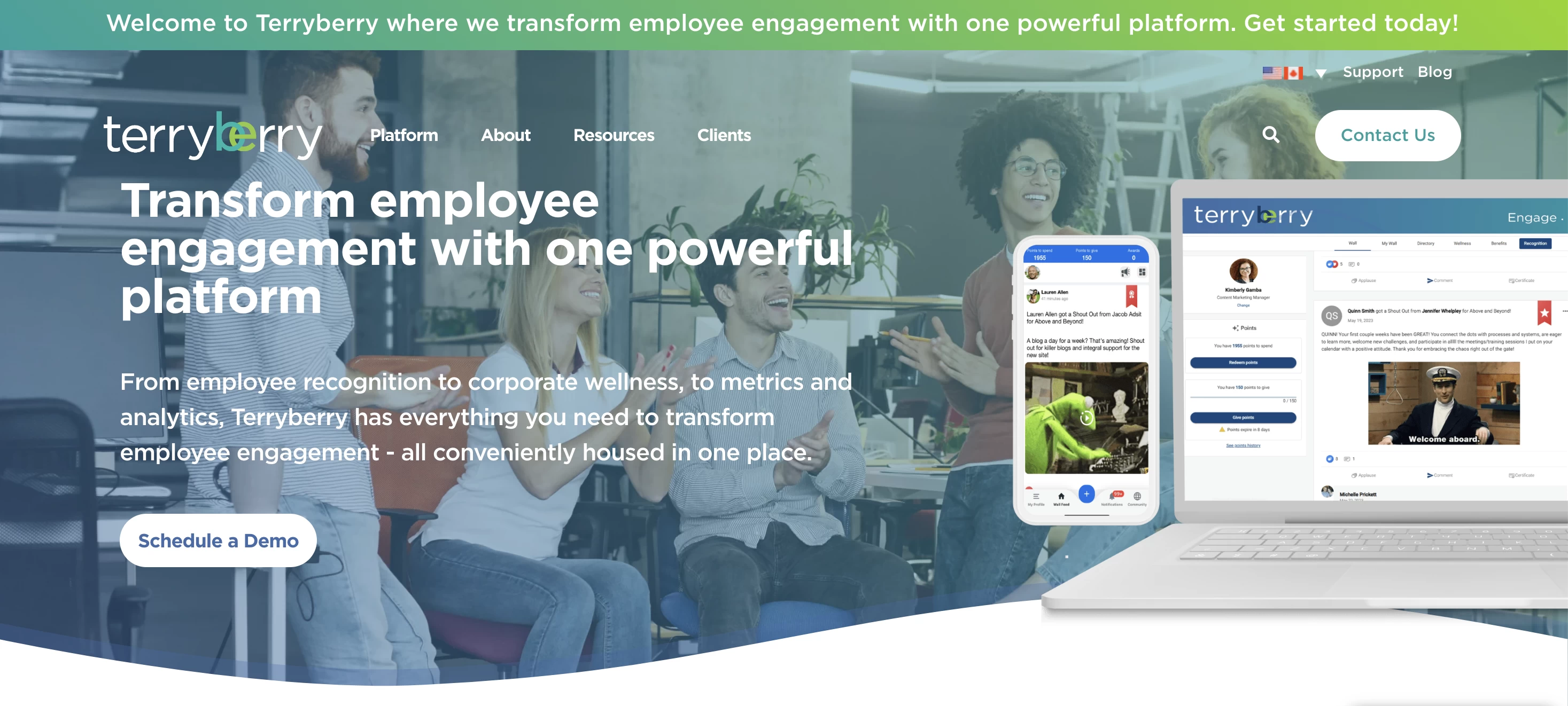 TerryBerry Employee Recognition Platform